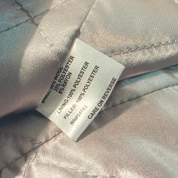 Elegant Women's Double-Breasted Tan Pea Coat - Picture 4 of 4